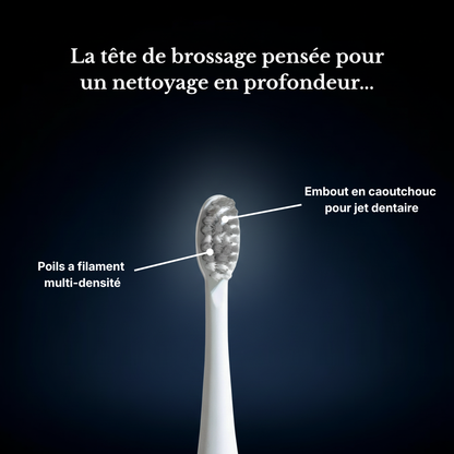 Brosse à dents 2 en 1 - Brossage + Jet dentaire