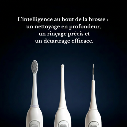 Brosse à dents 2 en 1 - Brossage + Jet dentaire