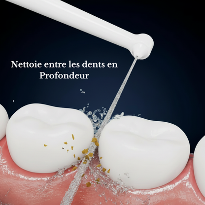 Brosse à dents 2 en 1 - Brossage + Jet dentaire